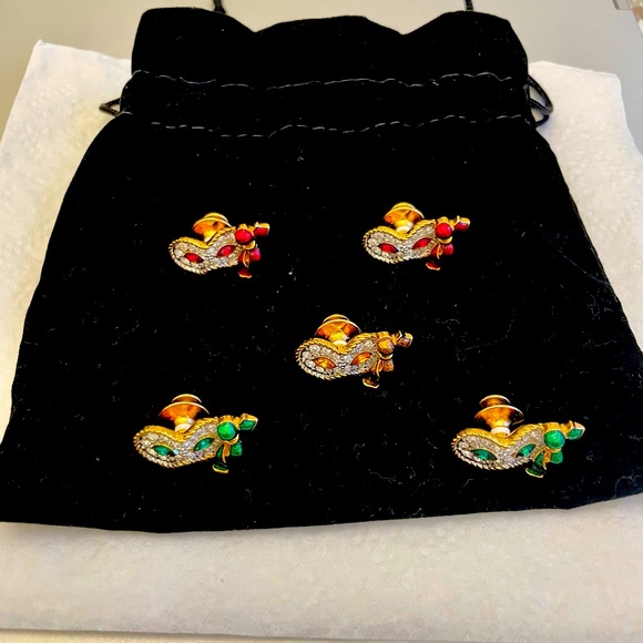 Swarovski Crystal Masquerade pins (5 total) *More info in detail/description box - Picture 1 of 2